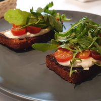 Bruschettas  at Veda Restaurante in Miraflores