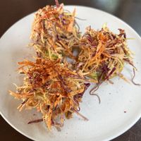 Patacones kimchi  at Veda Restaurante in Miraflores