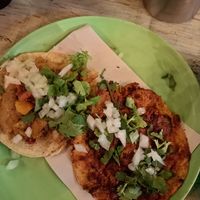 Taco de lengua y chicharrón at Malportaco in Mexico City