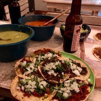 variety of tacos  at Malportaco in Mexico City