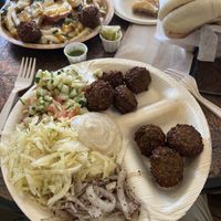 Falafel platter    at Aba's Falafel in Rhinebeck