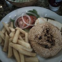Tofu cheeseburger at Casa Tequila in Cancun