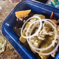 Vegan enchiladas  at Casa Tequila in Cancun