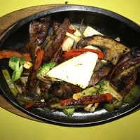 Portobello fajitas. Delicious!!!! at Casa Tequila in Cancun