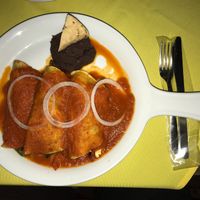 Veggie enchiladas!!! Tasty!!! at Casa Tequila in Cancun