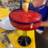 Strawberry margarita at Casa Tequila in Cancun