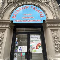 store front  at Rainbow Falafel in New York City