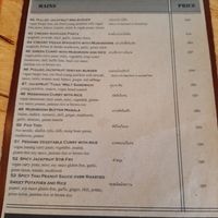 Menu at Hua Hin Vegan Cafe and Wine in Hua Hin