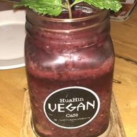 Berry smoothie at Hua Hin Vegan Cafe and Wine in Hua Hin