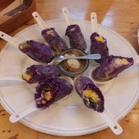 Mango salad roll at Hua Hin Vegan Cafe and Wine in Hua Hin