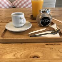 Coffee and orange juice  at Hua Hin Vegan Cafe and Wine in Hua Hin