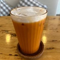 Thai iced tea   at Hua Hin Vegan Cafe and Wine in Hua Hin