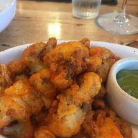 Spicy red curry cauliflower wings at Hua Hin Vegan Cafe and Wine in Hua Hin