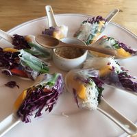 Spring rolls (actually summer rolls) at Hua Hin Vegan Cafe and Wine in Hua Hin