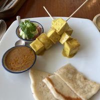 Tofu satay kebab  at Hua Hin Vegan Cafe and Wine in Hua Hin