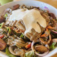 Creamy cashew tofu salad (160 THB)  at Hua Hin Vegan Cafe and Wine in Hua Hin