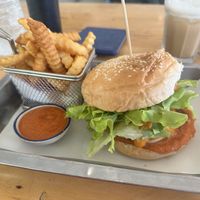 BBQ jackfruit burger   at Hua Hin Vegan Cafe and Wine in Hua Hin