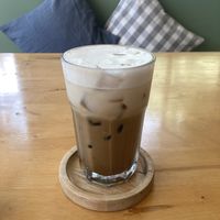 Iced latte  at Hua Hin Vegan Cafe and Wine in Hua Hin