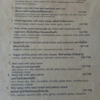 Menu at Hua Hin Vegan Cafe and Wine in Hua Hin