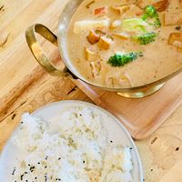 Massaman curry at Hua Hin Vegan Cafe and Wine in Hua Hin