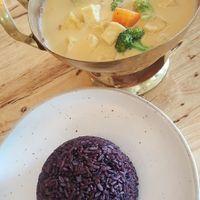 Massaman Curry. Not the best one I've ever had, but still very good!  at Hua Hin Vegan Cafe and Wine in Hua Hin