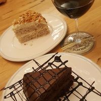 Vegan Chocolate Cake. Very rich, delicious & perfect with a glass of red wine.  at Hua Hin Vegan Cafe and Wine in Hua Hin