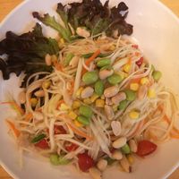 Large and tasty papaya salad at Hua Hin Vegan Cafe and Wine in Hua Hin