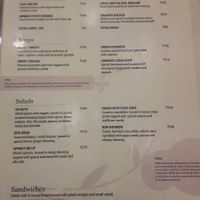 Menu at Justbe by Nidhi Nahata in Bangalore