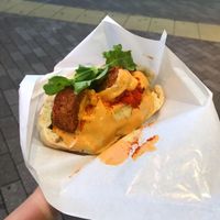 Half falafel sandwich ¥500  at Falafel Brothers - Minato in Tokyo