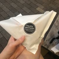 Cute sticker ♡ at Falafel Brothers - Minato in Tokyo