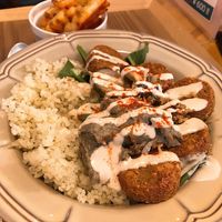 falafel rice bowl #Veganuary at Falafel Brothers - Minato in Tokyo