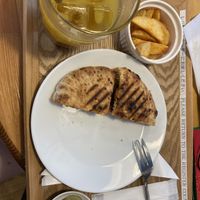 Halfway through my hot falafel sandwich set  at Falafel Brothers - Minato in Tokyo