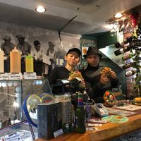 Daisuke and Amnon providing awesome, personable service! at Falafel Brothers - Minato in Tokyo
