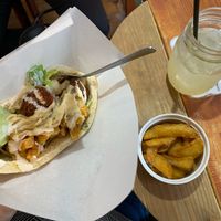 1/2 falafel, fries and lemonade meal option  at Falafel Brothers - Minato in Tokyo