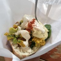 1/2 size falafel with hummus at Falafel Brothers - Minato in Tokyo