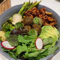 Buddha bowl with spicy peanut sauce  at MiaCucina - Fuxin in Taipei
