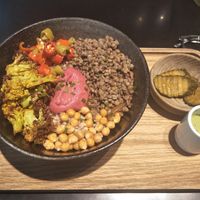 Lentil bowl at Tribe Organic in Shanghai