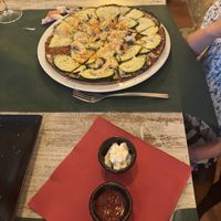 Vegan pizzaa  at Chef Momo in Cartagena