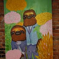 Loved all the sloth themed art at ESP Tea & Coffee  in Alexandria