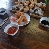 Homemade sushi from the products supplied by The Vegetarian Centre. at Vegetarian Centre in Port Elizabeth