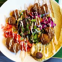 Falafel plate at Green Lab in Montpellier