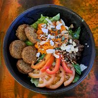 Falafel salad at Bláa Kannan in Akureyri