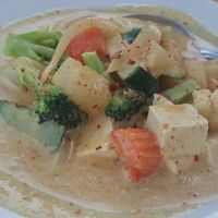 yellow curry with tofu at Thai House in Eureka Springs