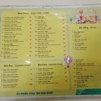 Menu at Loving Hut - Ba Dinh in Hanoi