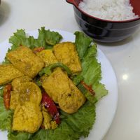 Lemongrass tofu at Loving Hut - Ba Dinh in Hanoi