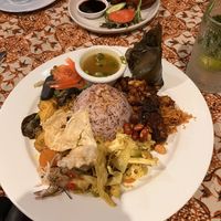 Vegan magic and potato cakes   at Balinese Spice Magic in Wollongong