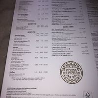vegan menu - side 2 - drinks   at Pizza Express in Wokingham