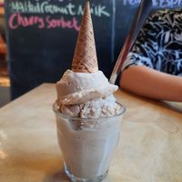 Malted coconut milk (1 scoop) at Ginger's Comfort Emporium in Manchester
