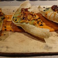 Mexican-style papadum with guacamole and more at Bascook in Bilbao