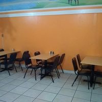 Seating at Babylon Cafe in Richmond